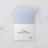 紫色の水彩花悔やみや弔慰ありがとう サンキューカード (内部)