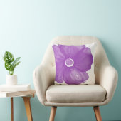 紫色の水彩花枕 クッション (椅子)