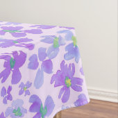 紫色の水彩花薄紫デザイン テーブルクロス (インサイチュ)