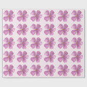 紫色の水彩花 ラッピングペーパー (フラット)