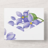 紫色の水彩薄紫花 オールインワン招待状 (裏面)