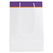 紫色の水彩虹彩パーソナライズされた ミディアムペーパーバッグ (裏面)