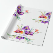 紫色の水彩虹彩包パーソナライズされた装テープ ラッピングペーパー (アンロールド)