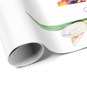 紫色の水彩虹彩包パーソナライズされた装テープ ラッピングペーパー (ロールコーナー)