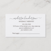 紫色の水彩蝶の名刺 名刺 (裏面)