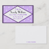 紫色の水玉模様の名刺 名刺 (正面/裏面)