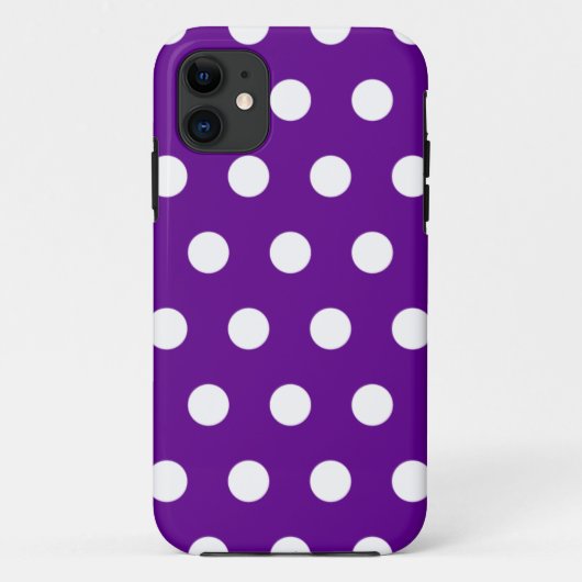 紫色の水玉模様のiPhone 5の箱 Case-Mate iPhoneケース (裏面)