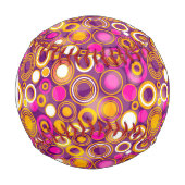 紫色の水玉模様パターン 野球ボール (正面)