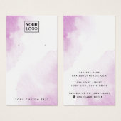 紫色の水色のカスタムロゴのイヤリングディスプレイカード (正面&裏面)