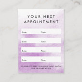 紫色の水色のカスタムロゴ垂直 予約カード (正面)