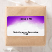 紫色の水色のカスタム紙グループ名タグ ラベル (インサイチュ)