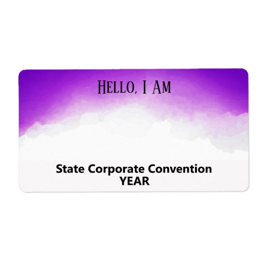 紫色の水色のカスタム紙グループ名タグ ラベル (正面)