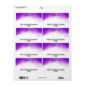 紫色の水色のカスタム紙グループ名タグ ラベル (フルシート)