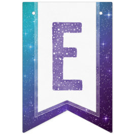 紫色の水色のタイポグラフィ信じを魔法 バンティングフラッグ