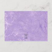 紫色の水色のバイオリッ結婚トの詳細 エンクロージャーカード (裏面)