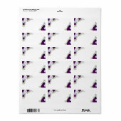 紫色の水色のバラ空白のDIY結婚のアドレス ラベル (フルシート)