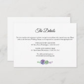 紫色の水色の多肉性詳細結婚ズスイート エンクロージャーカード (正面/裏面)