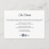 紫色の水色の多肉性詳細結婚ズスイート エンクロージャーカード (正面)