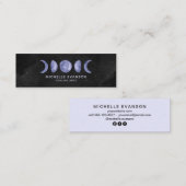 紫色の水色の月の位相ボヘミア スキニー名刺 (正面/裏面)