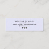 紫色の水色の月の位相ボヘミア スキニー名刺 (裏面)