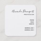 紫色の水色の渦巻き外宇宙スタイル事業 スクエア名刺 (裏面)