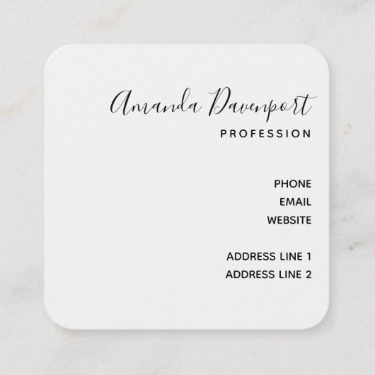 紫色の水色の渦巻き外宇宙スタイル事業 スクエア名刺 (裏面)