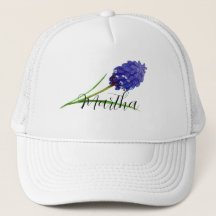 紫色の水色の花と名前Trucker Hat