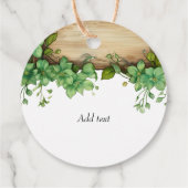 紫色の水色の花薄紫結婚フローラの顔 フェイバータグ (裏面)