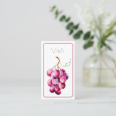 紫色の水色の葡萄の束ビジネスカード 名刺 (スタンド正面)