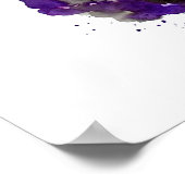 紫色の水色の虎 ポスター (角)