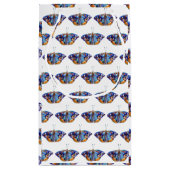 紫色の水色の蝶のカスタム スモールペーパーバッグ (裏面)