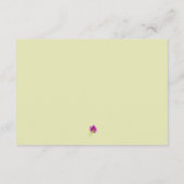 紫色の水色の開花ウェディングレセプション エンクロージャーカード (裏面)