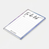 紫色の水色を一覧表示する手書縁どき ポストイット (アングル)