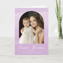 紫色の水色アーチ2写真イースターの願い シーズンカード