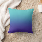 紫色の水色グラデーション クッション (ブランケット)