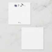 紫色の水色デイジーノートカード ノートカード (正面/裏面)