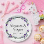 紫色の水色バイオレットラベンダーユーカリ ペーパープレート (パーティー)