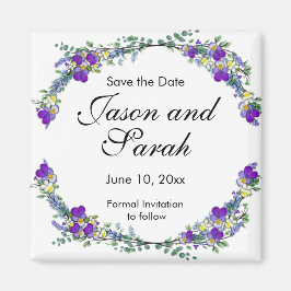 紫色の水色バイオレットラベンダーユーカリ マグネット