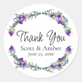 紫色の水色バイオレットラベンダーユーカリ ラウンドシール