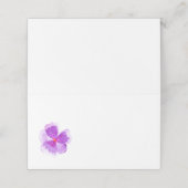 紫色の水色フローラ結婚のイベント座席表 プレイスカード (外部開封)