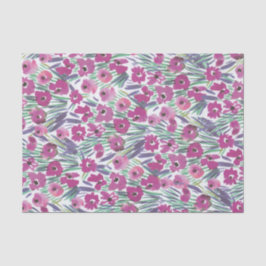 紫色の水色ポピーフローラコラージュの花 薄葉紙