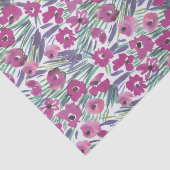 紫色の水色ポピーフローラコラージュの花 薄葉紙