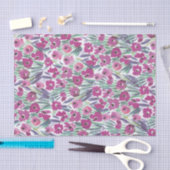 紫色の水色ポピーフローラコラージュの花 薄葉紙