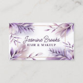 紫色の水色離れのエレガント 名刺 (正面)