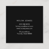 紫色の水色 スクエア名刺 (裏面)