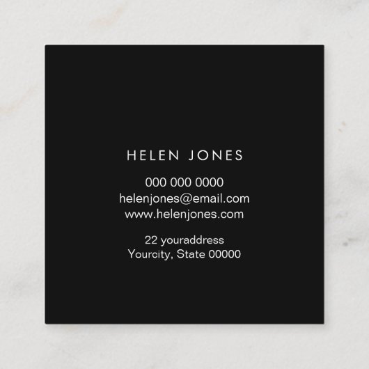 紫色の水色 スクエア名刺 (裏面)