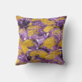 紫色の水色:芸術的金ゴールド融合。 クッション (裏面)