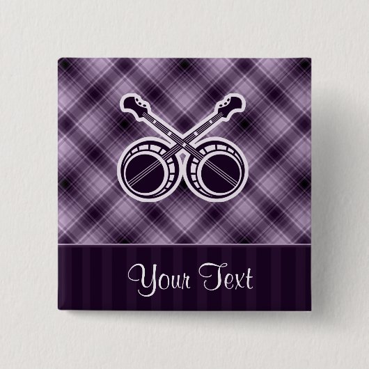 紫色の決闘のバンジョー 缶バッジ (正面)