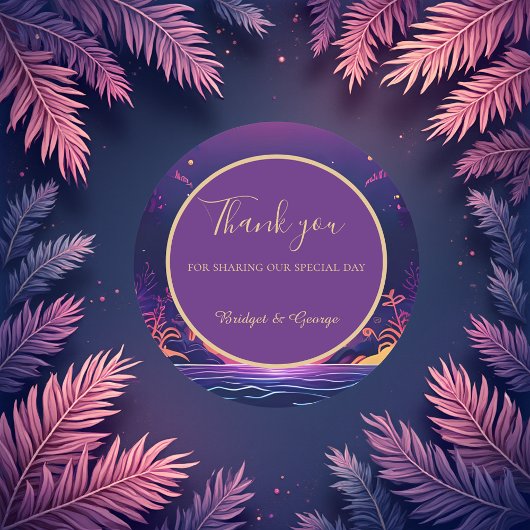 紫色の沿岸結婚生物 ラウンドシール