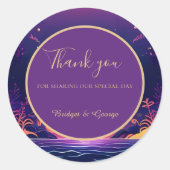 紫色の沿岸結婚生物 ラウンドシール (正面)